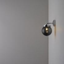 Original BTC Mini Globe Wall Light Chrome/Anthracite