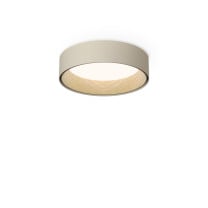 Vibia Duo Round LED Ceiling Light Small Cream Oak