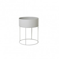 ferm LIVING Plant Box Round Light Grey