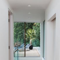 Astro Trimless Square Fire-Rated Recessed Light Lifestyle Hallway