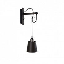 Buster + Punch Hooked Wall Light - Small, Graphite & Steel