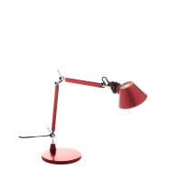 Artemide Tolomeo Micro Table Lamp Round Anodised Red