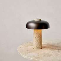 Audo Copenhagen Reverse LED Table Lamp on Side Table