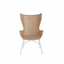 Kartell Smart Wood K/Wood Chair Basic Veneer Light Wood Chrome