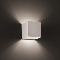 Lodes Laser Cube LED Wall Light 10x10 Matte White 9010