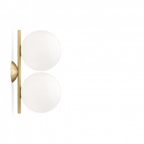 Flos IC Double Ceiling and Wall Light C/W1 Brass