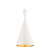 Tom Dixon Beat LED Tall Pendant White/Brass