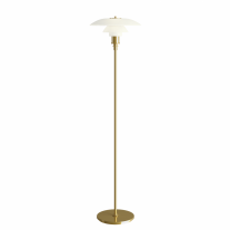 Louis Poulsen PH 3½-2½ Glass Floor Lamp Brass