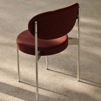 Verpan Series 430 Chair Red Brass Frame
