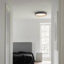 Vibia Duo Round LED Ceiling Light Lifestyle Bedroom