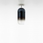 Artemide Gople Mini Ceiling Light Blue Sapphire Shade / Silver Base