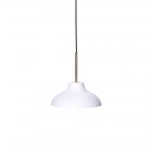 Rubn Bolero LED Pendant Light Oyster White Brass Small