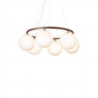 Nuura Miira 6 Circular Pendant Dark Bronze/Opal White