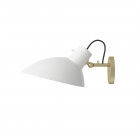 Astep VV Cinquanta Wall Light White/Brass with Switch