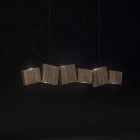 Terzani Gaia Linear LED Pendant - Walnut