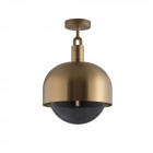 Buster + Punch Forked Globe & Shade Ceiling Light (Large - Brass Smoked)