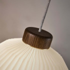 Close Up of Smoked Oak Le Klint 180 Pendant