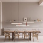 Axolight Paralela LED Linear Suspension Above Dining Table