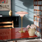 PH 3/2 Pale Rose Table Lamp on desk