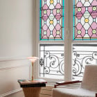 Louis Poulsen PH 2/1 Pale Rose Brass Table Lamp on pink surface