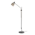 Bert Frank Riddle Single Floor Lamp Satin Nickel
