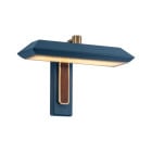 Bert Frank Rinato LED Single Wall Light Brushed Brass Blue