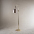Porta Romana Hugo Floor Lamp Polished Brass