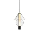 Marset Fragile 16 LED Pendant Black - Cone and Sphere