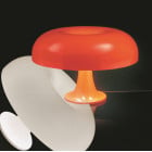Artemide Nesso Table Lamp Orange and White