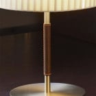Close Up of Leather Details - Bover Danona Table Lamp