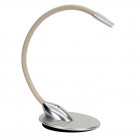 Original BTC Nimbus Table Lamp Clear Adonised/Off White Leather