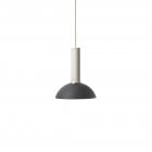 ferm LIVING Collect Pendant Hoop High Light Grey Socket with Black Shade