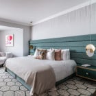 Gold Lee Broom Eclipse LED Suspensions in Bedroom