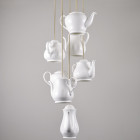 Original BTC Teapot Group of Seven Pendant Light Off