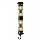 DCW éditions In The Tube 120-700 Wall Light Gold Diffusers / Silver Reflector / Black Stoppers