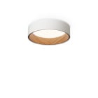 Vibia Duo Round LED Ceiling Light Small White Walnut