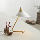 Warm Nordic Brass Top Table Lamp Warm White