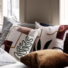 Ferm Living Mirage Cushion Leaf Set on Sofa