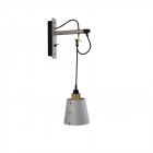 Buster + Punch Hooked Wall Light - Small, Stone & Brass