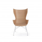 Kartell Smart Wood K/Wood Chair Slatted Ash Light Wood Chrome