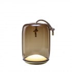 Brokis Knot Battery Outdoor LED Table Lamp Large Brown & Brass
