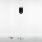 Artemide Gople Floor Lamp Blue Sapphire Shade / Silver Base