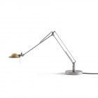 Luceplan Berenice 45 Table in Aluminium with Brass Diffuser