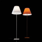 2x Costanza Grande Outdoor Floor Lamp, 1x White and 1x Rust