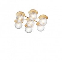 Nuura Liila Star Wall/Ceiling Light Nordic Gold/Optic Clear