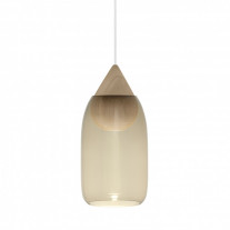 Mater Liuku Drop Pendant Light Matt Lacquered Smoked Glass