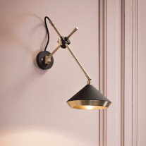 Black/Brass Bert Frank Shear Wall Light