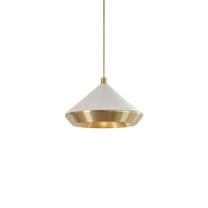 Bert Frank Shear Pendant XL Brushed Brass White
