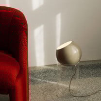 &Tradition Topan VP14 Floor Lamp Grey Beige Beside Sofa