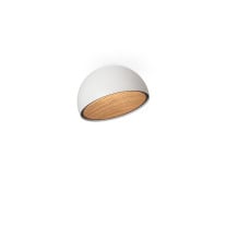 Vibia Duo Ceiling Dome Angled LED Light Small White Walnut